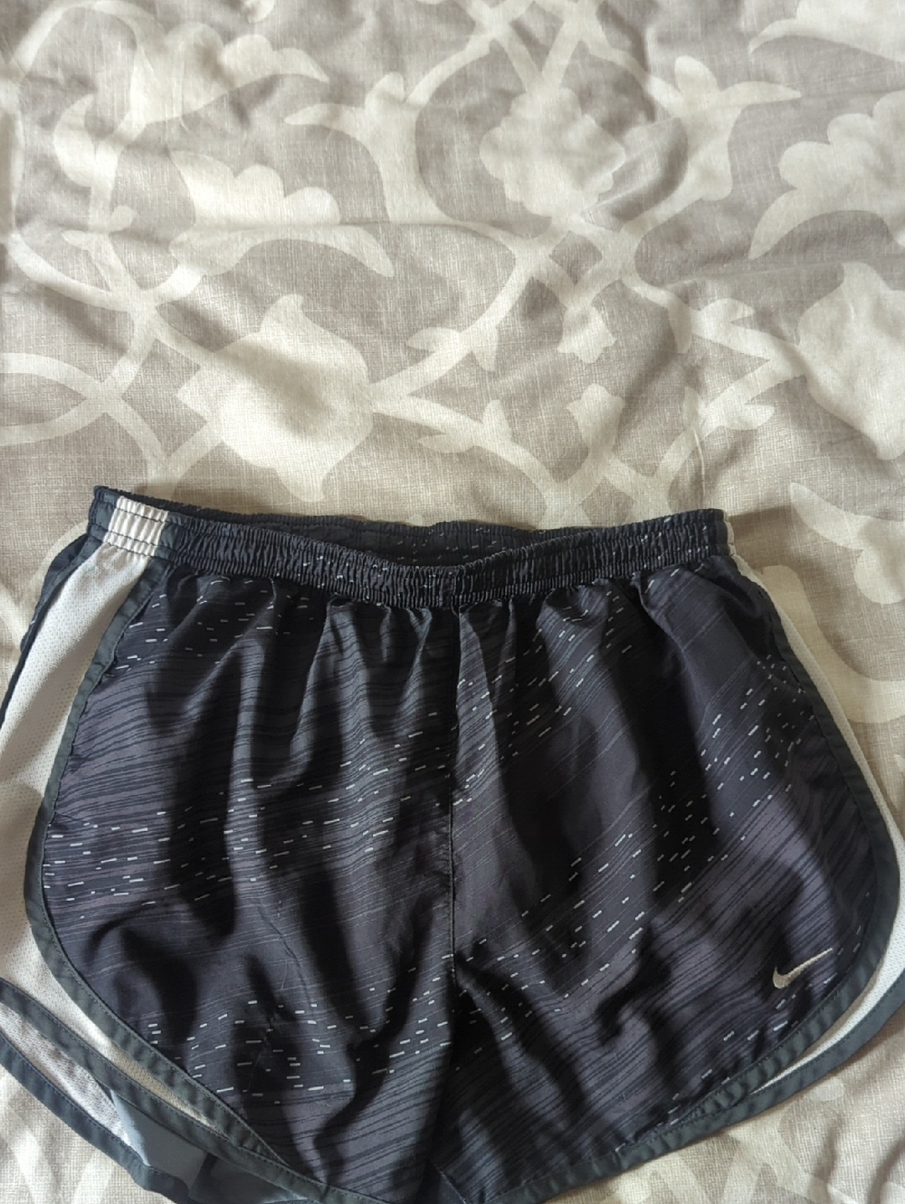 Nike Black and Gray Athletic Running Shorts